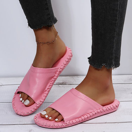 Pantuflas Planas Artesanales para Mujer con Costura a Mano - Image 15