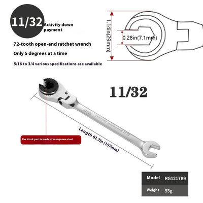 Llave Inglesa Ajustable con Carraca de Tubo Abierto - Image 4