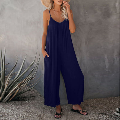 Enterizo Casual de Bolsillos y Color Liso para Verano - Image 12