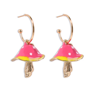 Aretes Colgantes Tres Hongos Dorados para Mujer - Diseño Trendy y Dulce - Image 23