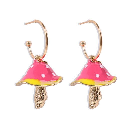 Aretes Colgantes Tres Hongos Dorados para Mujer - Diseño Trendy y Dulce - Image 23