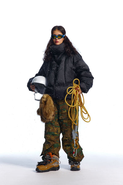 Abrigo Pato Blanco con Cuello Mao - Diseño Moderno Invierno - Image 14