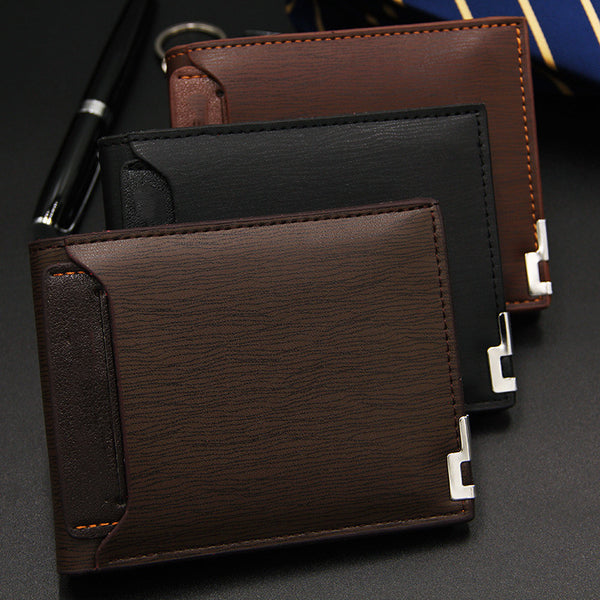 Billetera Corta Multifuncional para Hombre con Diseño Automotriz
