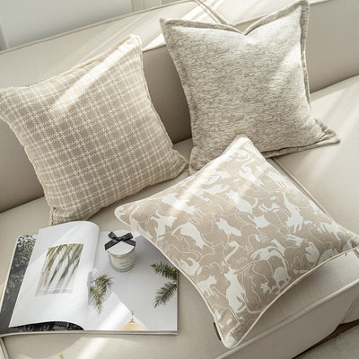 Funda de Cojín para Sofá en Tono Avena - Elegancia Neutral para tu Sala - Image 14