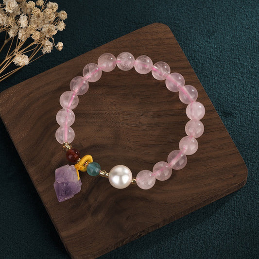 Pulsera Cristal Flor de Durazno Estilo Chino - Prosperidad y Abundancia - Image 2