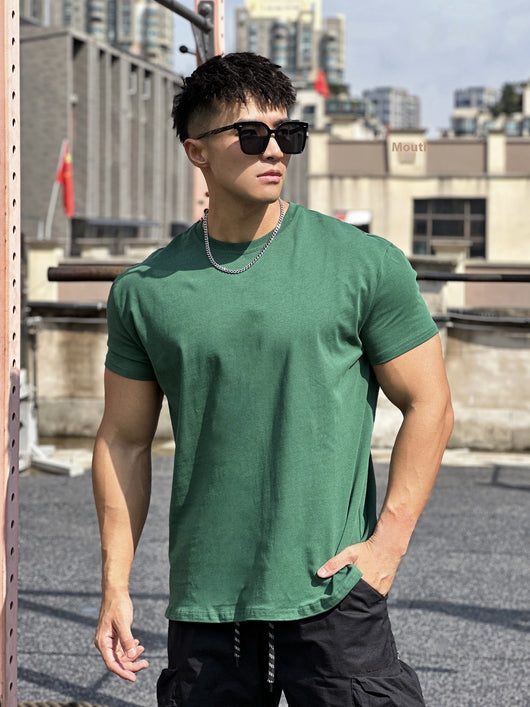 Camiseta Deportiva Suelta de Algodón para Hombre - Image 17