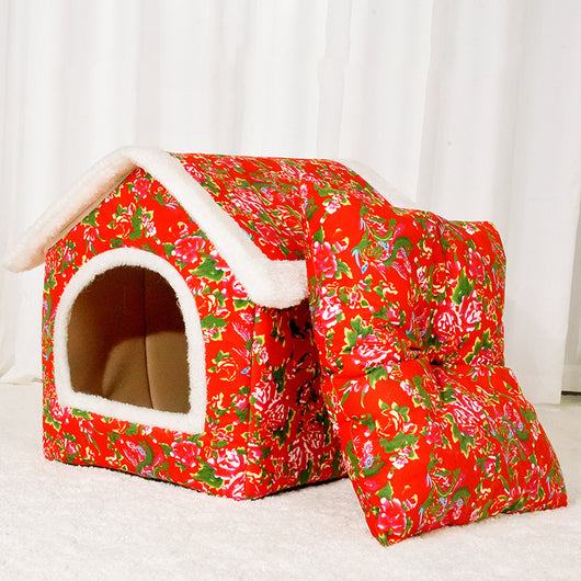 Casa Cálida para Gatos Estilo Chino - Refugio Cerrado para Todas las Estaciones - Image 4