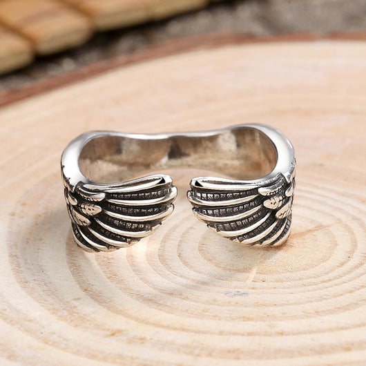 Anillo Alas de Ángel Guardián para Mujer con Plumas - Image 3