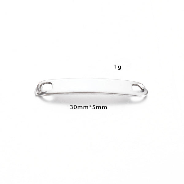 Conector de Pulsera Acero Inoxidable Placa Curva - Image 6