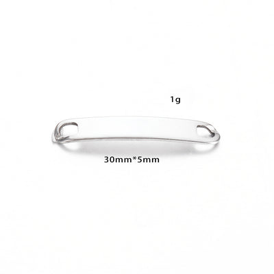 Conector de Pulsera Acero Inoxidable Placa Curva - Image 6