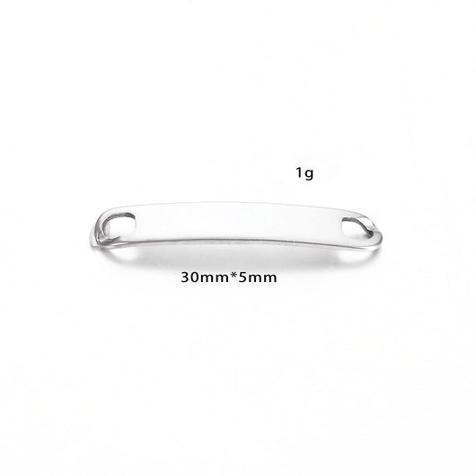 Conector de Pulsera Acero Inoxidable Placa Curva - Image 6
