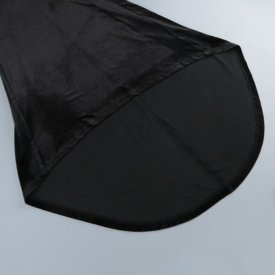 Vestido Largo de Terciopelo Negro con Cola Sirena - Image 19