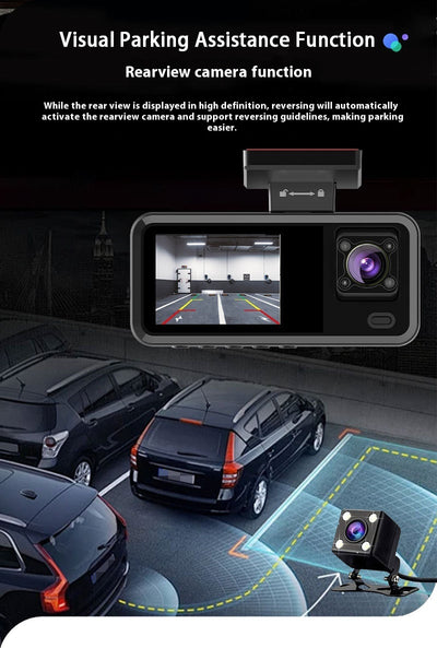 Grabadora Dashcam Triple 1080p HD con 3 Lentes - Image 17
