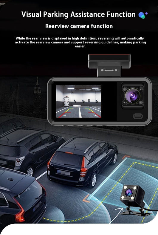 Grabadora Dashcam Triple 1080p HD con 3 Lentes - Image 17