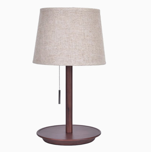 Lámpara de Mesita de Noche en Madera de Nogal Macizo - Image 5
