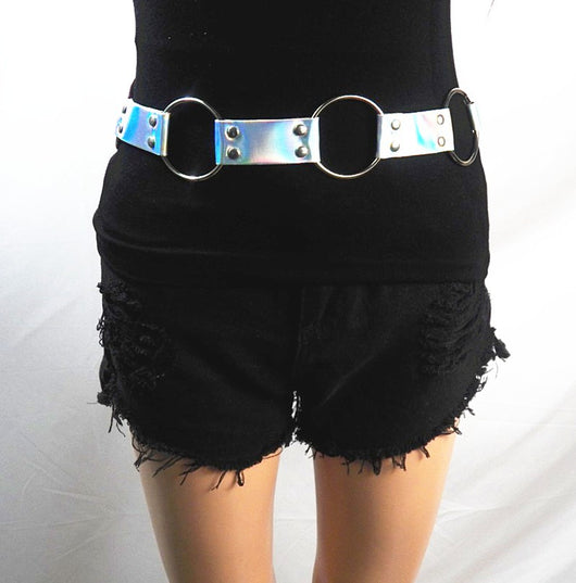 Cadena de Cintura Punk con Diseño Cóncavo Fuego - Image 5