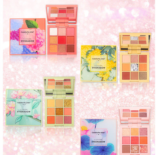 Paleta de Sombras Eyeshadow Tonos Tierra con Brillo y Lentejuelas Calabaza