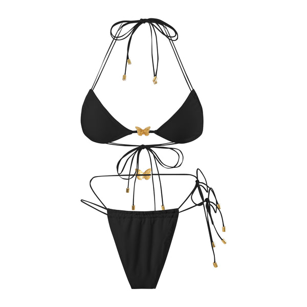 Traje de Baño Triangular con Cordón Elástico y Diseño Mariposa para Mujer - Image 6
