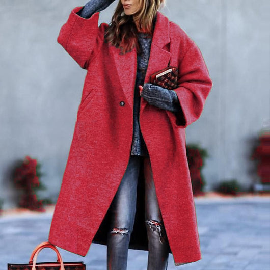 Abrigo Largo de Lana Premium para Mujer - Estilo Europeo y Americano - Image 6