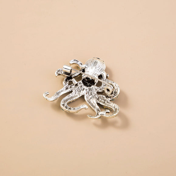 Broche Pulpo Oceánico Retro de Temperamento Simple