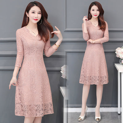 Vestido de Encaje Midi para Otoño - Image 4