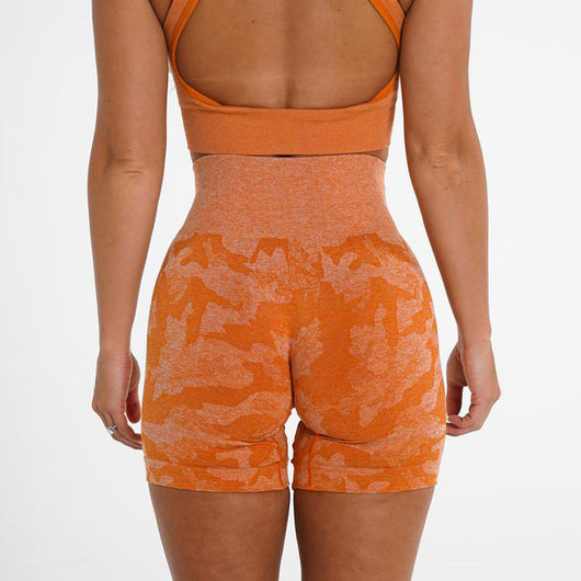 Shorts Deportivos Mujer Camuflaje Jacquard sin Costuras - Image 16