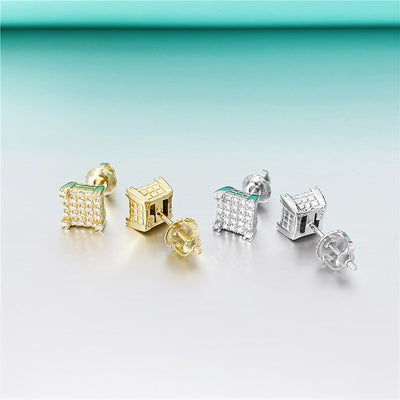 Aretes de Plata con Incrustaciones de Moissanita para Hombre y Mujer - Image 8