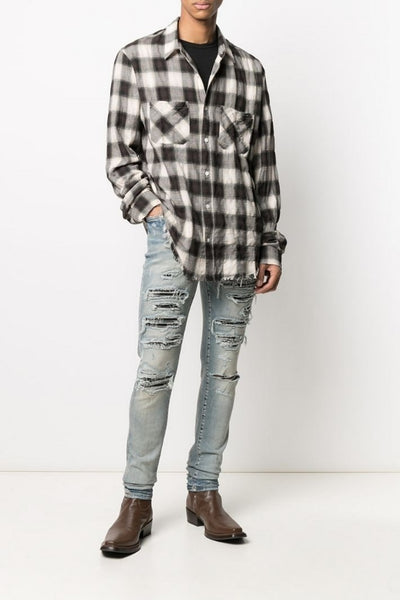 Jeans Slim Fit Elásticos con Parches Estampados en Tonos Claros para Hombre - Image 8