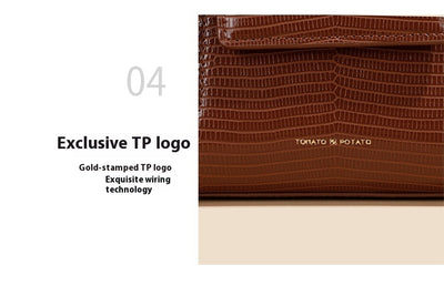 Bolso Mensajero de Cuero Genuino con Patrón de Lagartija para Mujer - Image 10