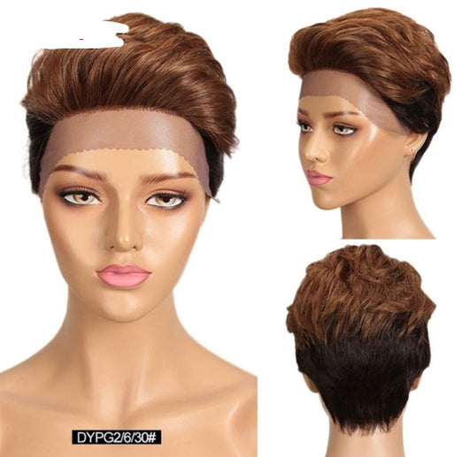 Peluca Frontal de Encaje Cabello Natural Corto - Image 8
