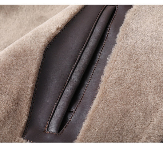 Abrigo de Cuero Premium con Cuello de Piel y Forro Polar Térmico - Image 14
