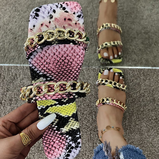 Sandalias Planas para Mujer con Diseño Serpentina y Flores - Image 25