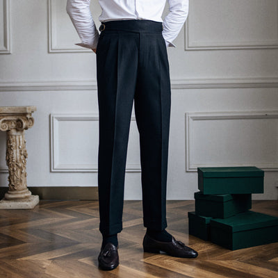 Pantalones Retro Británicos Versátiles para Hombre - Image 4