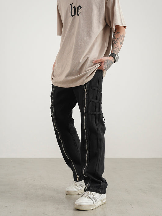 Jeans Rectos con Corte Tridimensional - Tendencia Urbana Unisex - Image 8