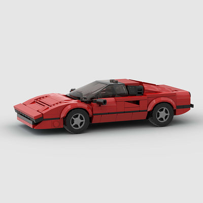 Auto de Carreras Rojo con Bloques de Construcción Pequeños para Niños
