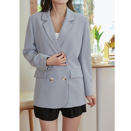 Blazer Morandi Azul Ejecutivo para Oficina y Commute - Image 13