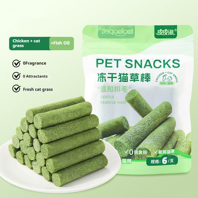 Palitos de Pasto Liofilizado para Gatos - Limpieza Dental y Nutrición