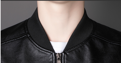 Chaqueta de Cuero Sintético Tide Casual Talla Grande para Hombre - Image 19