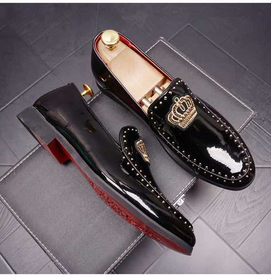 Zapatos de Cuero Slip-On Retro con Punta Elevada para Hombre - Image 13
