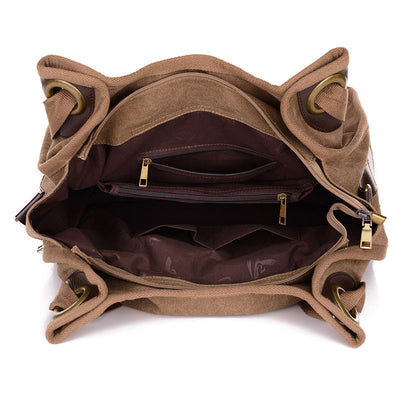 Bolsa de Lona Retro para Mujer - Bandolera Portátil Estilo Vintage - Image 6
