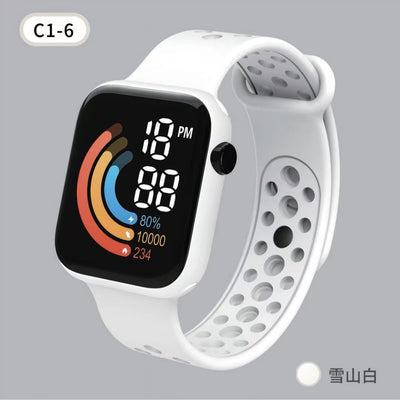 Reloj Digital Infantil Pantalla Rainbow LED Cuadrado - Image 8