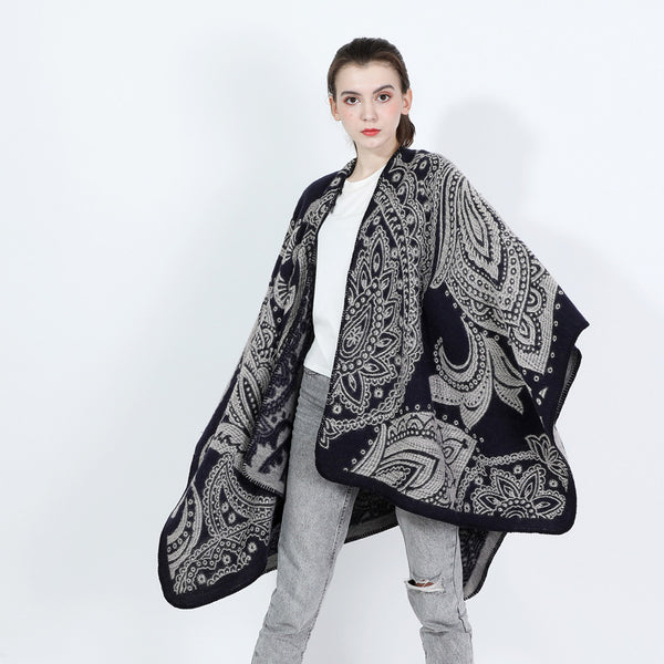 Bufanda Capa de Cachemira para Mujer - Abrigo Versátil Otoño Invierno