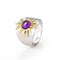 Natural Topaz Amethyst Ring 925 Plateado Natural Amethyst Ring US Tamaño 5