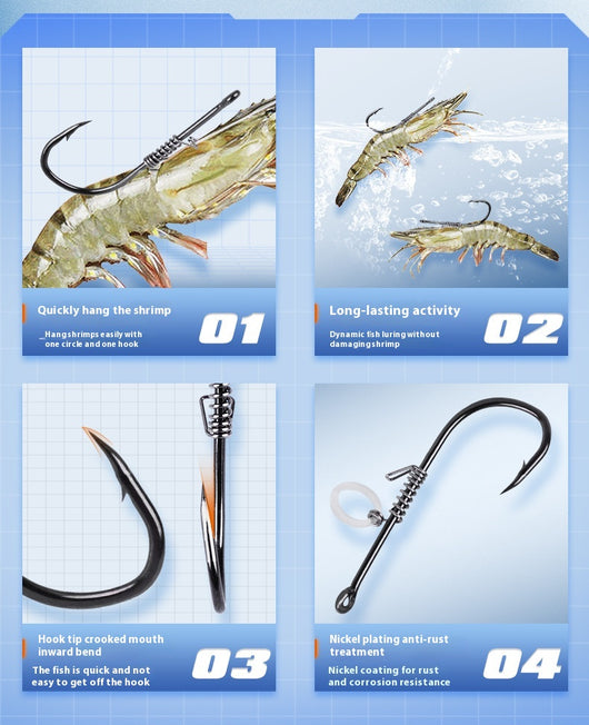 Banda Elástica de Resorte para Camarones Vivos - Señuelo de Pesca Marina - Image 33