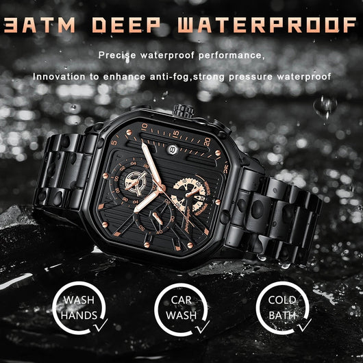 Reloj de Cuarzo Multifuncional Resistente al Agua para Hombre - Image 18