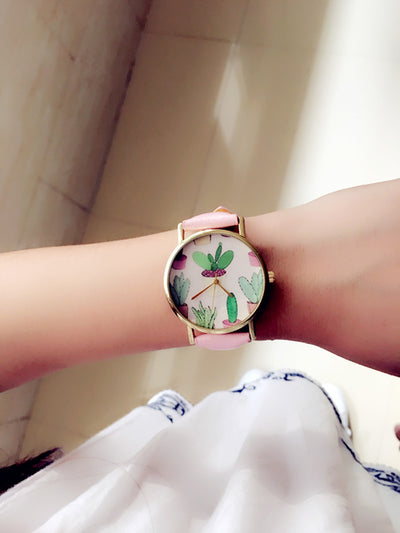 Reloj Pulsera Casual Diseño Cactus con Correa - Image 3