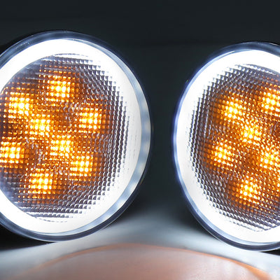 Luces LED de Rejilla Central para Wrangler con Señales de Giro y Advertencia - Image 5