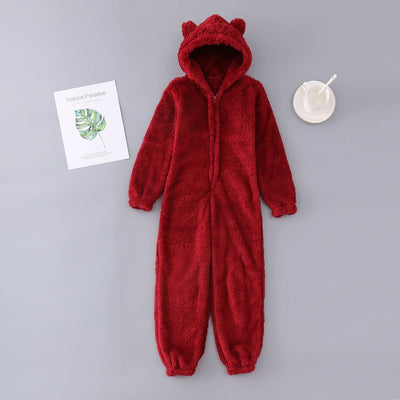Pijama Enterizo Familiar de Lana Gruesa con Capucha - Image 22