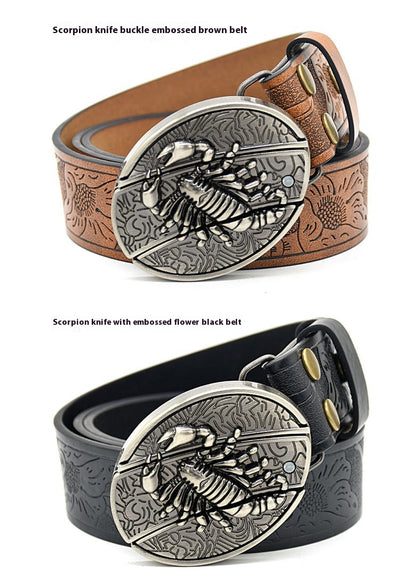 Cinturón de Cuero con Grabado Personalizado y Hebilla Suave - Image 37