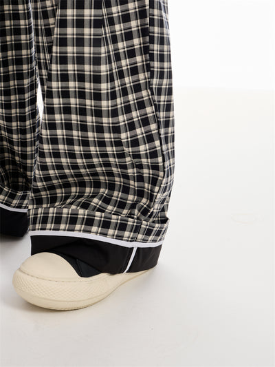 Pantalón Cuadros Mujer Cintura Alta Recto Holgado - Image 24